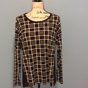 Michael Kors sheer half back top